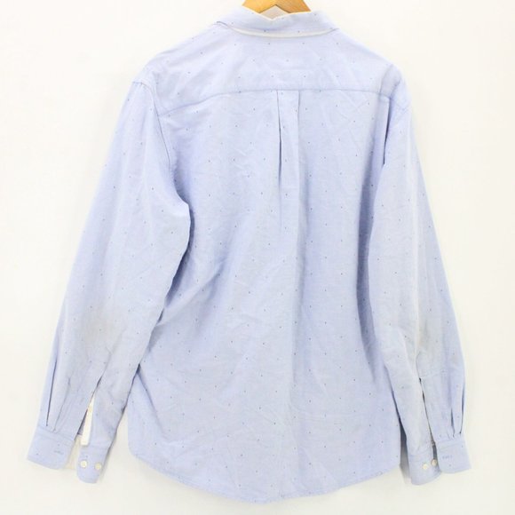 U.S Polo Assn Shirt Mens Blue Button Down Long Sleeve Collared Embroidered Sz L - Picture 7 of 9